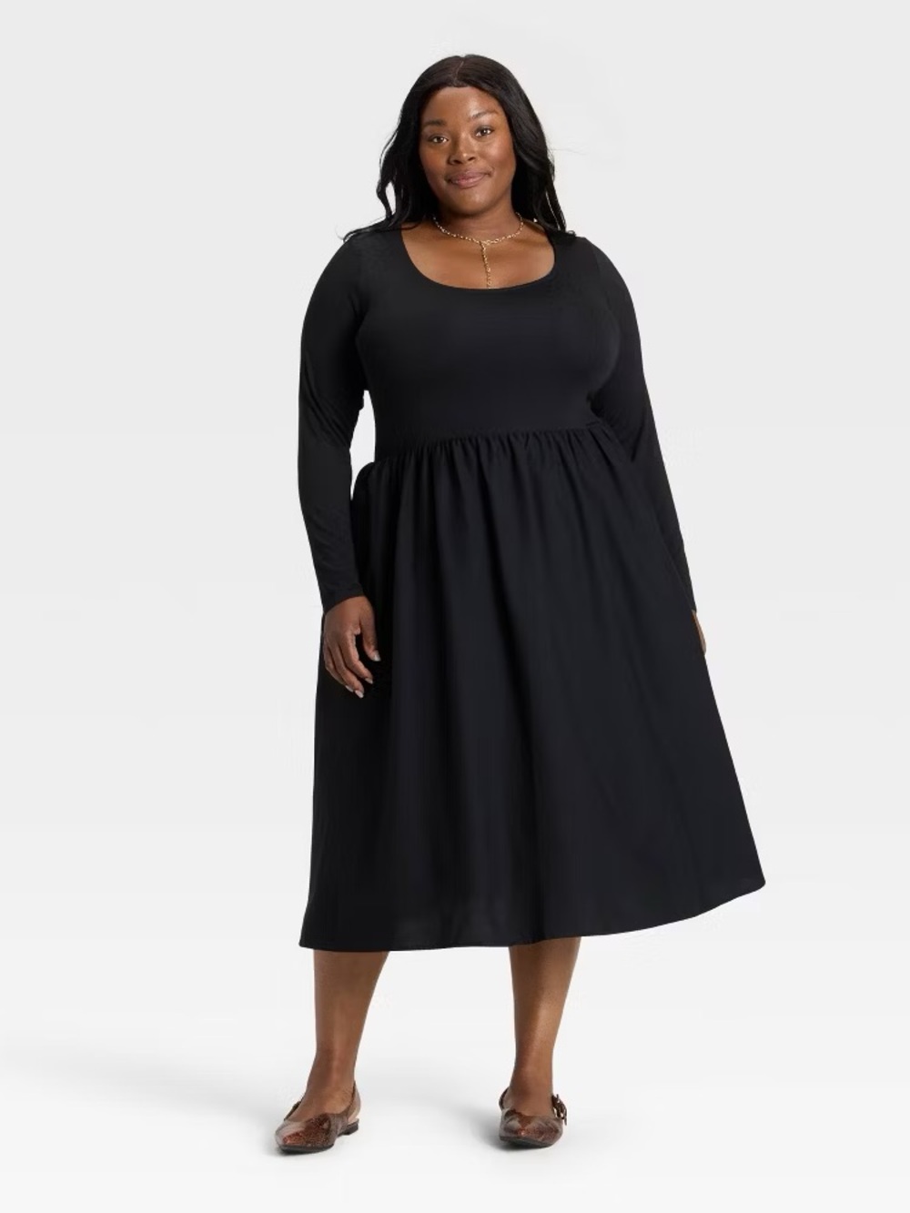 Ava & Viv Women’s Long Sleeve Knit A Line Dress size 2x